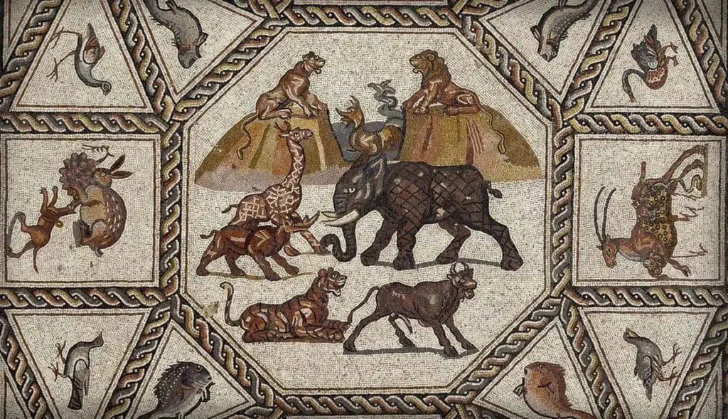 lod mosaic animals in ancient rome details.jpg